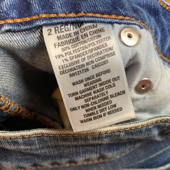 Aeropostale Womens Blue Denim Jeggings Size 2 Regular Low Rise Stretch Jeans - Picture 5 of 8